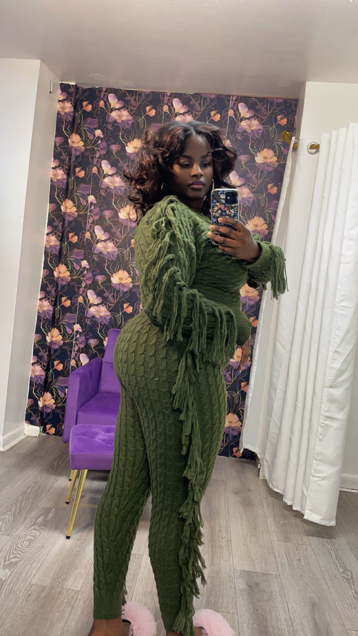 Off The Fringes Sweater Set